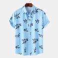 thumbnail image 2 of Camisa informal de manga corta con estampado hawaiano para vacaciones en la playa para hombre, holgada, de gran tamaño, para verano, 2 of 5