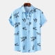thumbnail image 2 of Camisa informal de manga corta con estampado hawaiano para vacaciones en la playa para hombre, holgada, de gran tamaño, para verano, 2 of 5