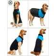 thumbnail image 5 of Luxtrada Padded Cold Winter Warm Vest Jacket Pet Clothes For Small/Medium/Large Dogs (Blue, L), 5 of 8