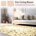 thumbnail image 2 of ODIKA 3'x5' Machine Washable Non-Slip Area Rug, Ornate Botanical with Balanced Traditional High Traffic Rug, Beige, 270634, 2 of 7