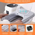 thumbnail image 5 of ZYNERY Cat Dog Food Storage Container - Up to 20~25 Lbs Collapsible Pet Food Container with Wheels, Airtight Lids, Folding Bowl and Scoop (Grey), 5 of 7