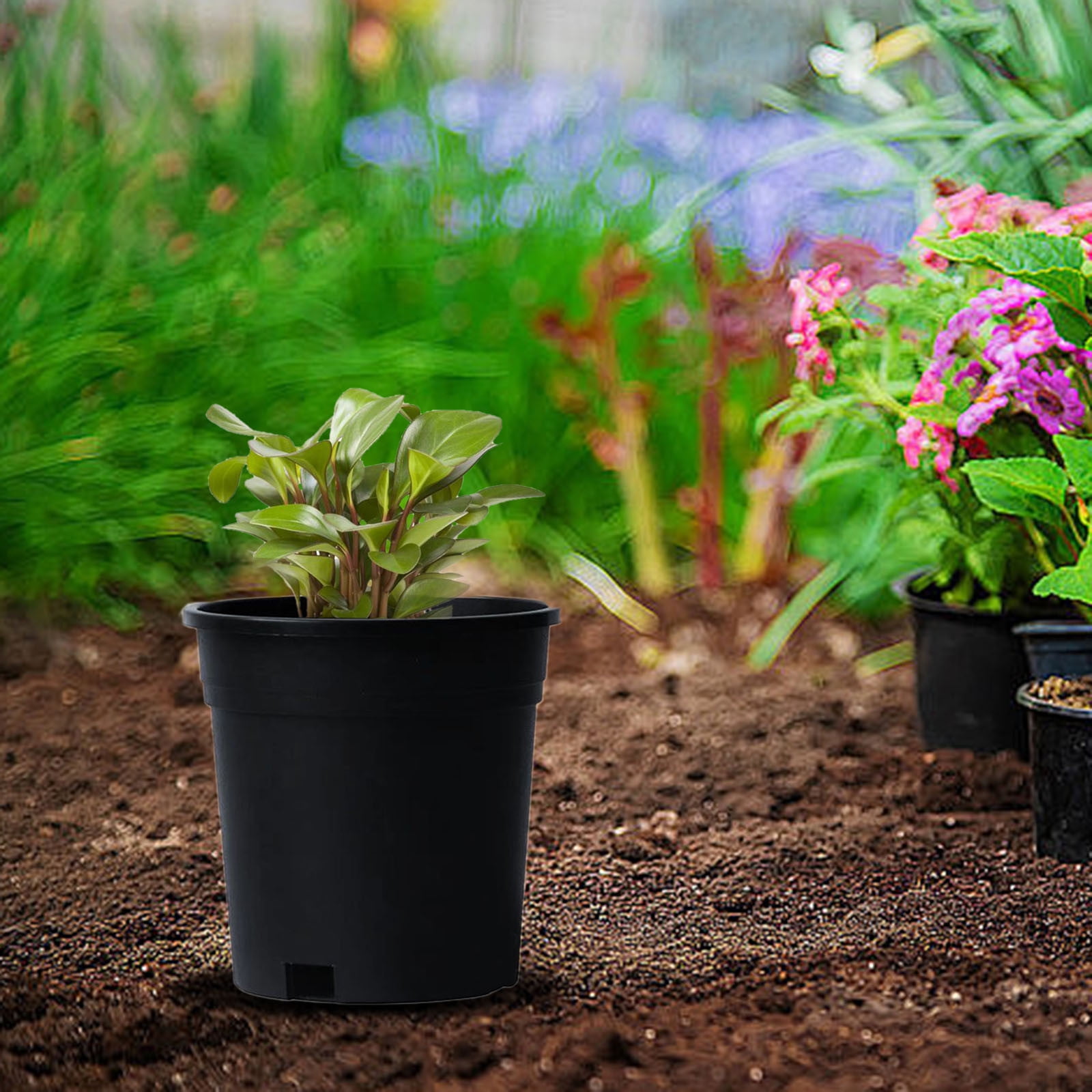 4PCS 3Gallon Flexible Seedling Pots Thick Nursery Containers with Drainage Holes, Ideal for Propagation, Succulents, Flower Growing & Home Gardening