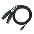 thumbnail image 2 of Enchufe de 3,5 Mm, Enchufe XLR de 2 Pines, Cable Divisor en Y, Cable Adaptador para Teléfono Móvil Gloria Cable de audio femenino nuevo, 2 of 7