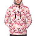 thumbnail image 4 of KLL Summer Flamingo Print Mens Hoodie Long Sleeve Casual Pullover Hooded Sweatshirt Fashion Drawstring Hoodies with Pocket-3X-Large, 4 of 6