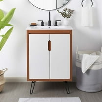 Modway Energize 24" Bathroom Vanity in Cherry White White