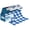 Blue Gingham, variant on Clearly White and Blue Plastic Tablecloth Roll with Cutter, 423 Sq.Ft (52"x1181") Extra Large Disposable Picnic Table Cover, Plastic Table Cloth Disposable for Parties, Events and Outdoor Gatherings