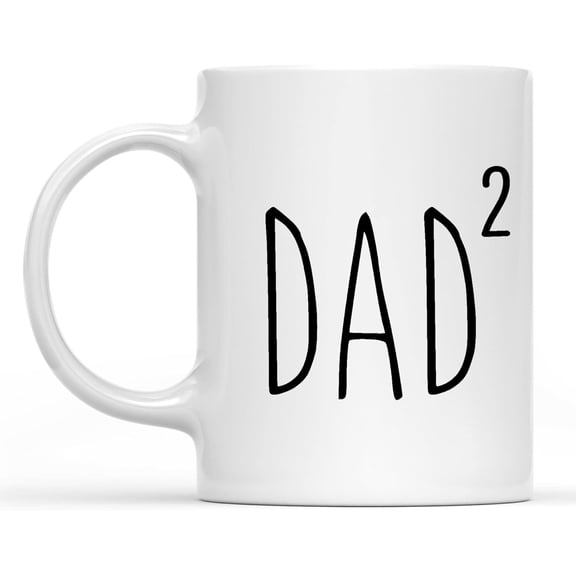 AKFOMEE Dad of Two Mug, Father of Two, Gift for Dad, Funny Dad 2 Mug, Daddy Mug, Best Dad Ever, Fathers Day Mug, Present, 1st, Coffee Mug 11oz