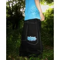 thumbnail image 4 of Pantalones vaqueros holgados con bordado de letras estilo hip hop para hombre y mujer, estilo Y2k, estilo Harajuku Punk, de pierna ancha, color negro, 4 of 4