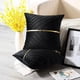 thumbnail image 2 of Funda de cojín negra de 45 x 45 cm, cojín decorativo para sofá, cojín suave para sofá, funda de cojín decorativa, fundas de cojín con cremallera oculta para salón, dormitorio, juego de 2, 2 of 5