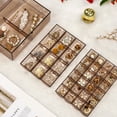 thumbnail image 3 of Yapicoco Earring Organizer, Acrylic Jewelry Organizer Box for Earrings Storage, Acrylic Jewelry Box Holder with 38 Small Compartment Tray Case, 3 Layer Travel Clear Jewelry Box Gift for Women, 3 of 8