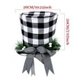 thumbnail image 5 of Christmas Tree Topper Hat - Large Bowler Derby Hat with Bow and Lengthened Ribbon Christmas Tree Decorations Desktop Ornaments for Holiday Home Decor, 5 of 5