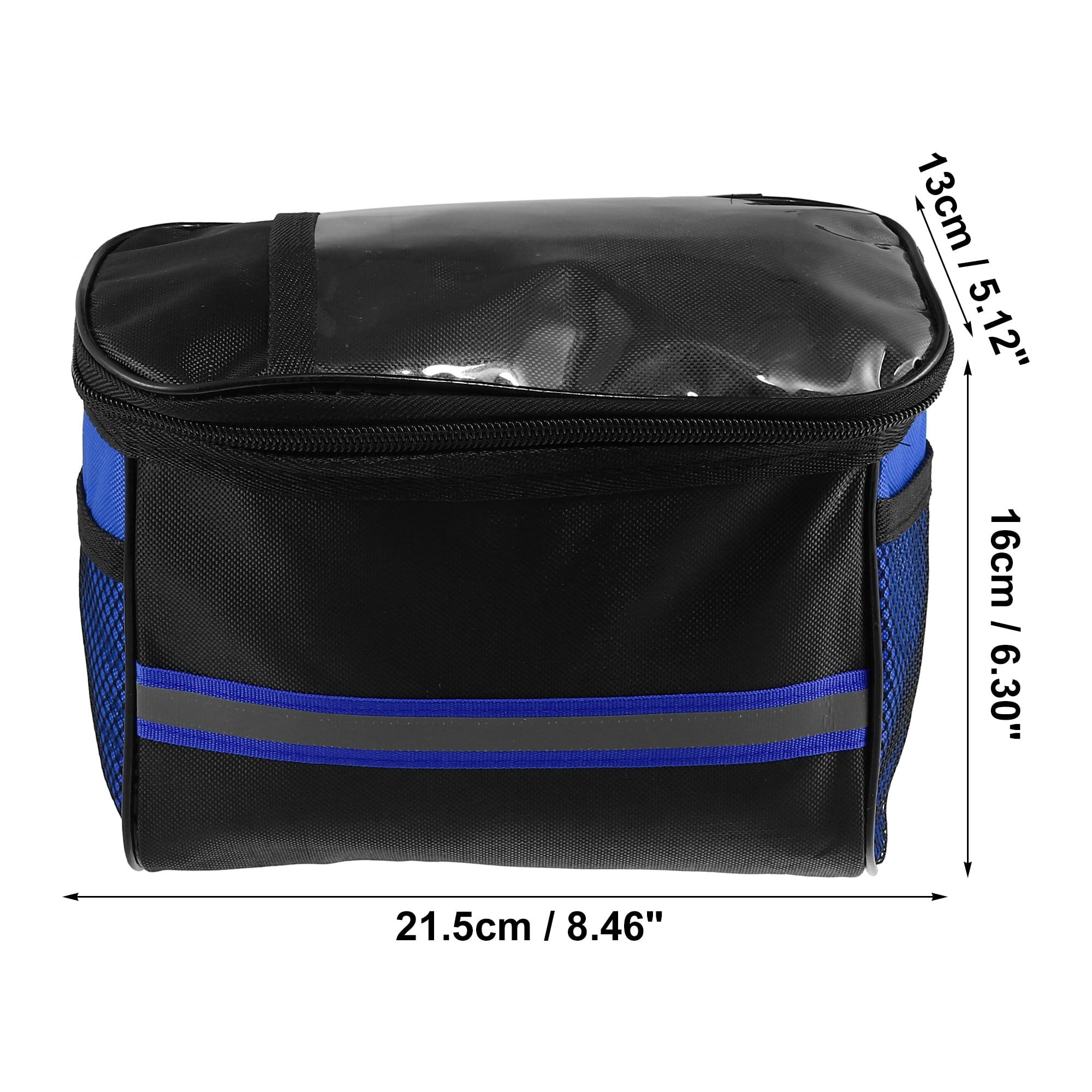 Unique Bargains 5L Capacity Bike Handlebar Bag with 7 Inch Touch Screen Holder Blue