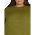 thumbnail image 4 of Terra & Sky Women’s Plus Cinch Waist Sweater, Lightweight, Sizes 0X-5X, 4 of 6