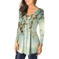 thumbnail image 5 of Azrian Womens Plus Size Tops,Womens Casual Tops Hide Belly Long Sleeve T-Shirts Cute Flowy Tunic Blouses, 5 of 6