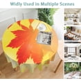 thumbnail image 5 of Autumn Maple Leaves 60 inch Round Tablecloth,Sunlight Circle Table Cover Stain Resistance Water Repellent Wrinkle-Free Table Cloth for Home Kitchen Dining Party Patio Indoor Outdoor, 5 of 6