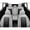 Gray, variant on Car seat covers, full set of breathable PU leather seat covers, universal interior style, suitable for sedans, trucks, and SUVs.