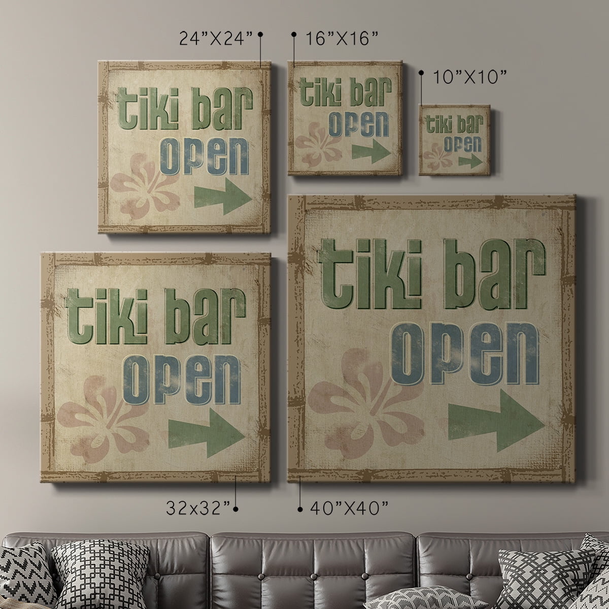 Wexford Home Beach Sign VI-Premium Gallery Wrapped Canvas, 10" x 10" - Ready to Hang