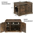 thumbnail image 5 of Unipaws Designer Cat Litter Box Furniture, Cat Washroom Storage Bench, Rustic, 5 of 7