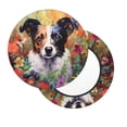 thumbnail image 3 of Round Bar Stool Seat Covers, Colorful Flower Dog Elastic Round Chair Cover Stool Seat Slipcover Bar Stool Cushions Round Pad for 12-14 inch, 3 of 7