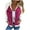 Purple, variant on Women Coats Winter Plus Size Winter Long Sleeve Zip Puffer Jacket Stand Collar Short Down Coats with Pockets Black,S