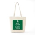 thumbnail image 6 of CafePress - Green Keep Calm And Carry Yarn Tote Bag - Unisex Canvas Tote Bag, Beige, 1-Piece, 6 of 7