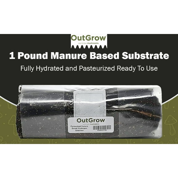 Pasteurized Manure-Based Mushroom Substrate – 1lb Bag for Dung-Loving Mushrooms