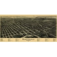 thumbnail image 2 of Fowler 18x11 Black Ornate Wood Framed with Double Matting Museum Art Print Titled - Bartlesville Oklahoma - Fowler 1917, 2 of 4