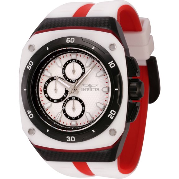 Invicta 46109 Men's Speedway Chronograph White and Red Strap Watch