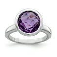 thumbnail image 1 of Bague en Argent Sterling 925 Rhodié avec Améthyste, 1 of 2