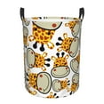 thumbnail image 6 of Lsque Giraffes Head pattern Laundry Hamper Basket, Tall Woven Rope Hamper Basket for Clothes, Lightweight Storage Basket, Collapsible Waterproof-Small, 6 of 8