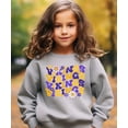 thumbnail image 2 of Vikings Team Sweatshirt for Women, Teens & Kids Floral Groovy Sports Team Sweater Gray Sweatshirt Youth Small, 2 of 5