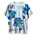 thumbnail image 4 of Blusa informal de manga corta con estampado de flores y mangas cortas para mujer Fridja gope3005, 4 of 6