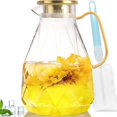 thumbnail image 1 of Pichet en Verre Fafa, Pichet d'Eau 1,6 Litre avec Couvercle, Pichet de Thé Glacé pour Réfrigérateur, Carafe en Verre avec Couvercle, Pichet d'Eau en Verre, Petit Pichet pour Jus, 1 of 4