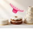 thumbnail image 6 of Topukaiba Cake Decorating Comb Wave Pattern Tool for Buttercream Icing Texture Single Plastic Cutter Even Teeth for Home Bakery Round Rectangular Tiered Cake Reusable Sturdy Plastic,Hot Pink, 6 of 8