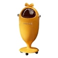 thumbnail image 2 of GROWTH TANK Trash Bin with Wheels Practical Sturdy Durability 360 degree Rotation Waste Bin Trash Yellow, 2 of 8
