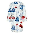 thumbnail image 5 of Peignoirs pour Femmes Peignoir Long Chaud Tendance à Manches Longues d'Hiver Pyjama Robe de Nuit, 5 of 5