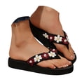thumbnail image 1 of Dakaela Sandales de Plage pour Femmes à Semelle Compensée Plateforme Sandales à entre-Doigts Mariage Nuptiale Fleur Chaussures d'Été Rouge 6.5, 1 of 8