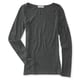 thumbnail image 1 of Camiseta básica Aeropostale para mujer Gris Extragrande, 1 of 2