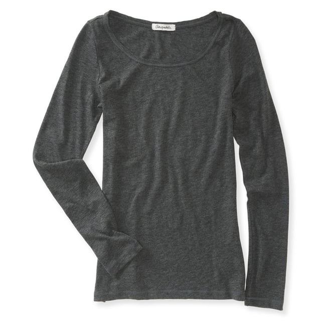 Camiseta básica Aeropostale para mujer Gris Extragrande