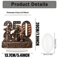 thumbnail image 6 of qolami 250th Anniversary Military Soldier Figurine, Kneeling at Grave, 7.9in Acrylic Ornaments with Flag/Floral, Patriotic Memorial Statue, 6 of 6