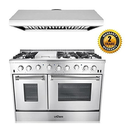 Thor Kitchen 2 Piece Package With 48 6 Burner Stainless Thor Kitchen 2 Piece Package With 48 6 Burner Stainless Steel Gas Range
