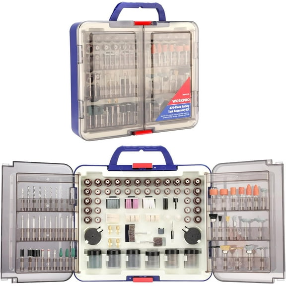 476PCS Rotary Tool Accessories Kit, Rotary Tool Bits for Easy Cutting, Sanding, Grinding, Carving, Polishing, Drilling and Engraving