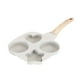thumbnail image 4 of Sartén para huevos de 4 tazas Sartén para huevos con mango de madera Sartén para desayuno fácil de limpiar Beige, 4 of 9