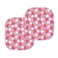 thumbnail image 2 of FOR U DESIGNS Strawberry Daisy Car Sun Shade Set of 2 UV Ray Sun Visor Pink Windshield Shades for Automative SUV Truck Van Keep Vehicle Cool Interior Accessories, 2 of 5