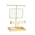 thumbnail image 4 of Organizador de joyas, soporte para collares, anillos y pendientes para mujer Base de color madera, 4 of 9