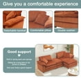 thumbnail image 2 of Large modular combination sofa,Comfortable Cloud Sofa,Modern style sofa,Suitable for use in the living room,Orange, 2 of 14