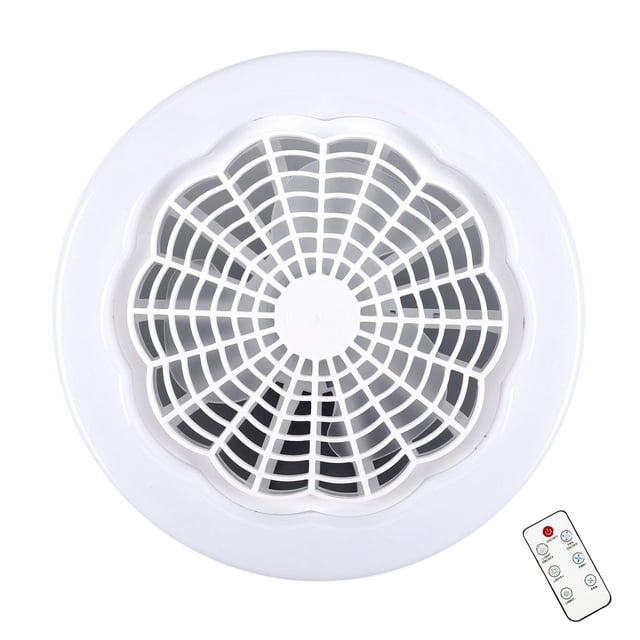 Ventilador de techo de 30 W, luz LED, soporte de lámpara E27 de viento de 3 velocidades para dormitorio (blanco) Likrtyny Para estrenar