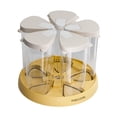 thumbnail image 2 of Lipstore Dry Food Storage Containers Grain Dispenser 360 degree Rotating Organizer Rice Dispenser for Beans Barley Peanut Cereal Countertop Yellow Base, 2 of 8