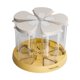 thumbnail image 2 of Dispensador de granos, contenedores para almacenar alimentos secos, botes giratorios de 360 degree, de grado alimenticio Base amarilla, 2 of 9