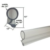 Clear Vinyl Shower Door Bulb Water Seal - 84 in long